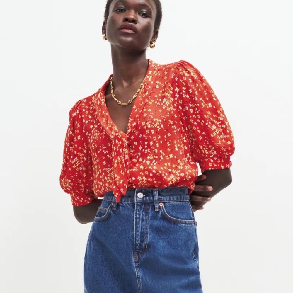 Reformation Joelle short sleeve top size small